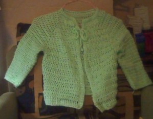 Mint sweater in size 18 to 24 month. 