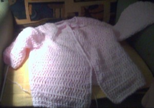 Pink sweater WIP 